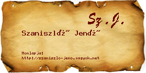 Szaniszló Jenő névjegykártya